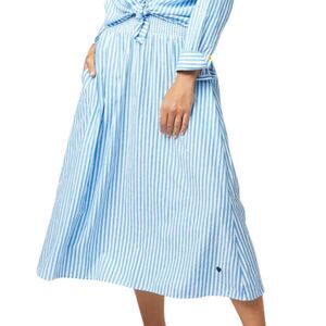 Kerri Rosenthal Martin Cabana Striped Midi Skirt Smocked Printed S NEW 285044